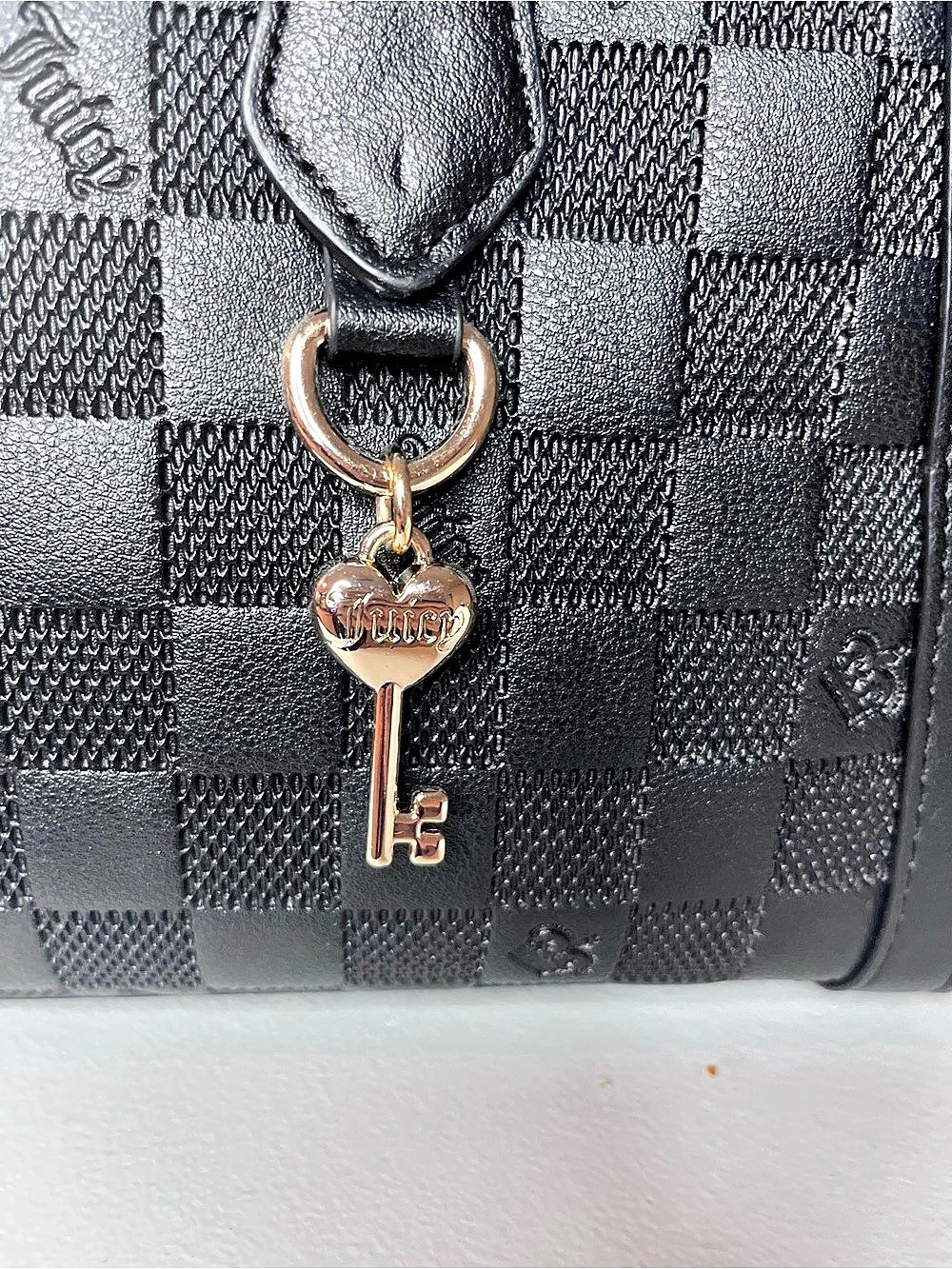 Juicy Couture Black Checkered Satchel - Picture 9 of 10